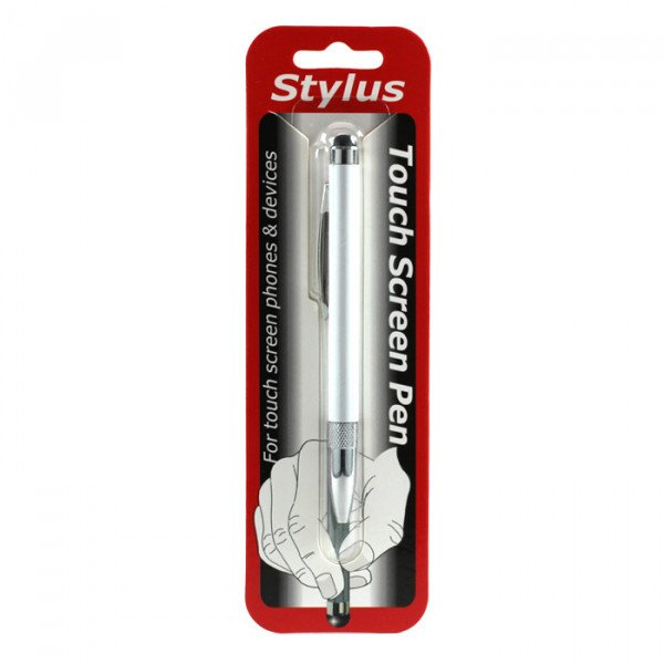 Wholesale 2 in 1 Stylus Touch Pen with Writing Pen (White)